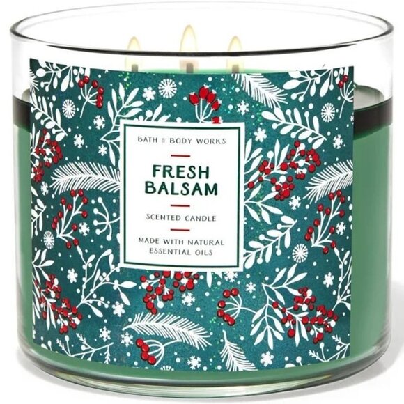 Bath & Body Works NEW Fresh Balsam 3-Wick Scented Candle - Picture 2 of 5